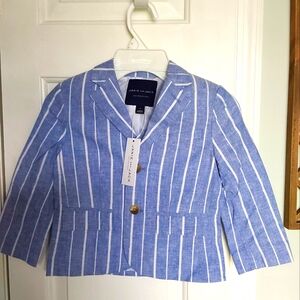 Janie and Jack Light Blue Striped Blazer